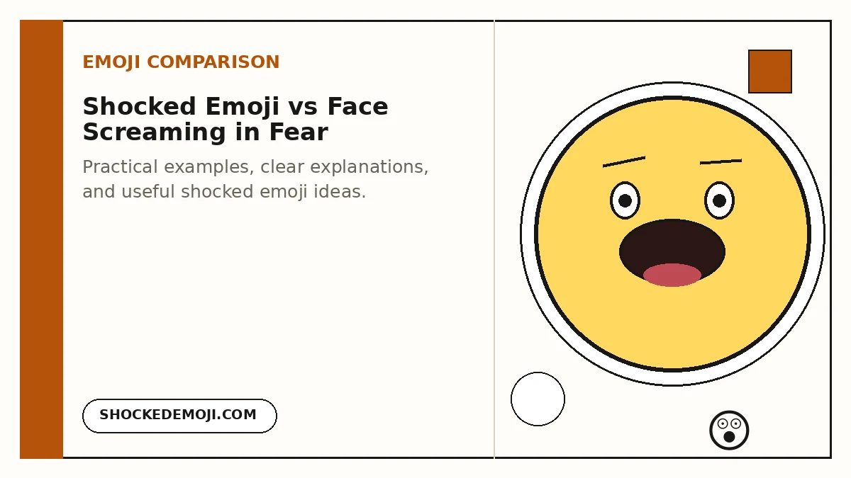 Shocked Emoji vs Face Screaming in Fear cover image